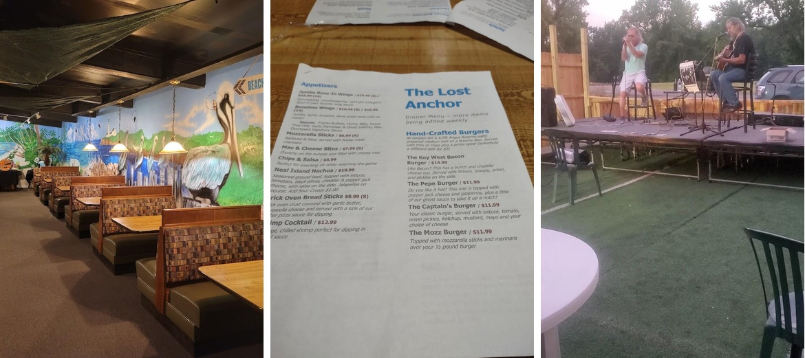 The Lost Anchor Menu